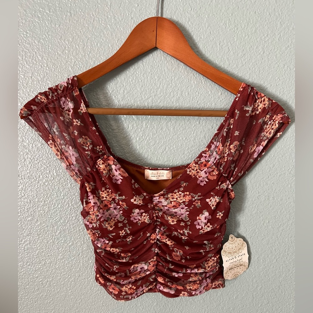 BRAND NEW Altar’d State Floral Crop Top